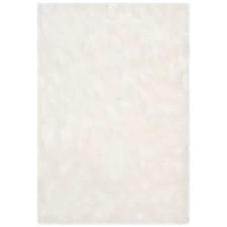 SAFAVIEH Faux Sheep Skin Hand Tufted Rectangle Rug- Ivory- 2 x 3 ft. FSS235A-2